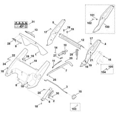 Viking MB545.0 - Frame, Height Adjustment - Parts Diagram