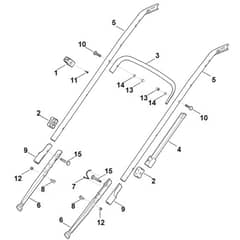Viking MB545.0 - Handle Lower Part - Parts Diagram