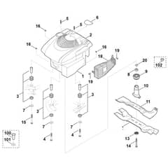 Viking MB545.0V - Engine - Blade - Parts Diagram