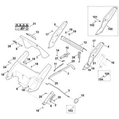 Viking MB545.0V - Frame, Height Adjustment - Parts Diagram