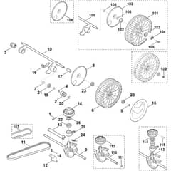 Viking MB545.0VE - Shaft, Gear Box - Parts Diagram