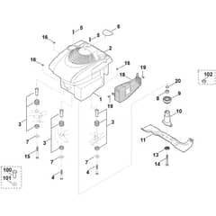 Viking MB545.0VR - Engine - Blade - Parts Diagram