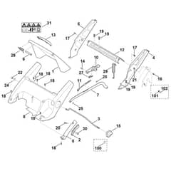 Viking MB545.0VR - Frame, Height Adjustment - Parts Diagram