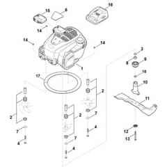 Viking MB545.1 VE - Engine - Blade - Parts Diagram