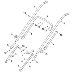 Viking MB545.1 VE - Handle Lower Part - Parts Diagram