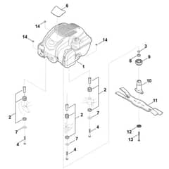 Viking MB545.1 VM - Engine - Blade - Parts Diagram