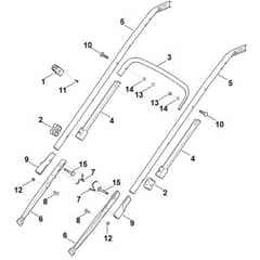 Viking MB545.1 VM - Handle Lower Part - Parts Diagram