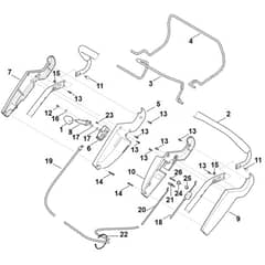 Viking MB545.1 VM - Handle Upper Part - Parts Diagram