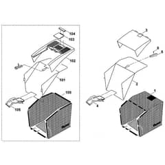 Viking MB555 E - Grass Catcher Bag - Parts Diagram