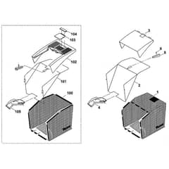 Viking MB555 S - Grass Catcher Bag - Parts Diagram