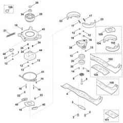 Viking MB650.0 OS - Blade, Blade Clutch - Parts Diagram