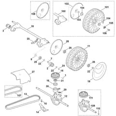 Viking MB650.0 OS - Shaft, Gear Box - Parts Diagram
