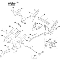Viking MB650.0 T - Frame, Height Adjustment - Parts Diagram