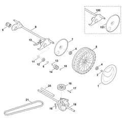 Viking MB650.0 T - Shaft, Gear Box - Parts Diagram