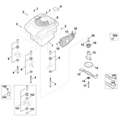 Viking MB650.0 VE - Engine - Blade - Parts Diagram
