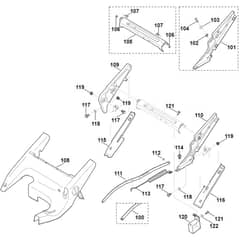 Viking MB650.0 VE - Frame, Height Adjustment 2 - Parts Diagram