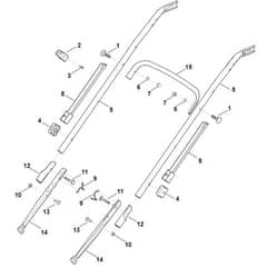 Viking MB650.0 VE - Handle Lower Part - Parts Diagram