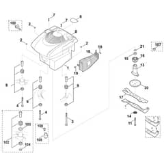 Viking MB650.0 VM - Engine - Blade - Parts Diagram