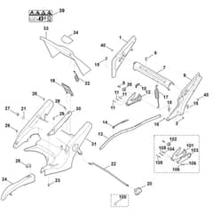 Viking MB650.0 VM - Frame, Height Adjustment - Parts Diagram