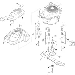Viking MB650.1 VM - Engine - Blade - Parts Diagram