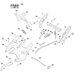 Viking MB650.1 VM - Frame, Height Adjustment - Parts Diagram