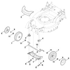Viking MB650.3 T - Front Axle, Cover - Parts Diagram