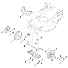 Viking MB650.3 V - Front Axle, Cover - Parts Diagram