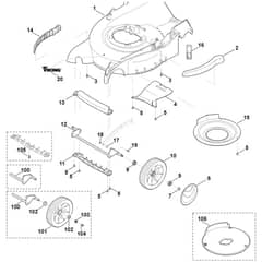 Viking MB655.0 KS - Housing - Front Axle - Parts Diagram