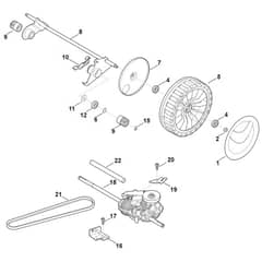 Viking MB655.1 GS - Shaft, Drive - Parts Diagram