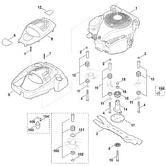 Viking MB655.1 VM - Engine - Blade - Parts Diagram