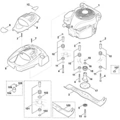 Viking MB655.1 VR - Engine - Blade - Parts Diagram