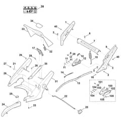 Viking MB655.1 VR - Frame, Height Adjustment - Parts Diagram