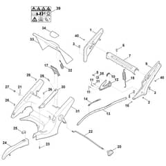 Viking MB655.2 RS - Frame, Height Adjustment - Parts Diagram
