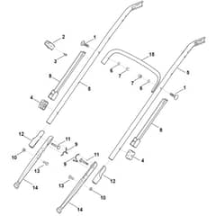 Viking MB655.2 RS - Handle Lower Part - Parts Diagram