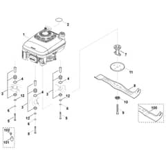 Viking MB750.0 GK - Engine, Blade - Parts Diagram