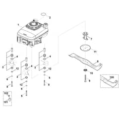 Viking MB750.1 GK - Engine - Blade - Parts Diagram
