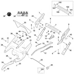 Viking MB750.1 GK - Frame, Height Adjustment - Parts Diagram