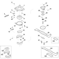 Viking MB755.0 KS - Blade, Blade Clutch - Parts Diagram
