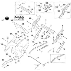 Viking MB755.0 KS - Frame, Height Adjustment - Parts Diagram