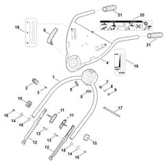 Viking MB755.0 KS - Handle Lower Part - Parts Diagram