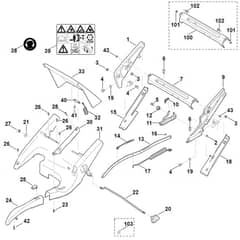 Viking MB755.1 KS - Frame, Height Adjustment - Parts Diagram