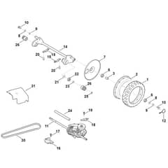Viking MB755.1 KS - Shaft, Drive - Parts Diagram