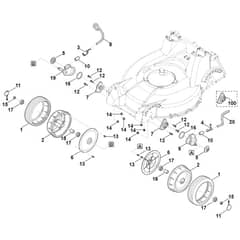 Viking MB756.0 GS - Front Height Adjustment, Front Wheel - Parts Diagram