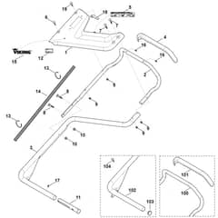 Viking MB756.0 YC - Handle Lower Part - Parts Diagram