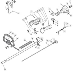 MB 2501 - 2010-2012 - 281420003/MO9 - Mountfield Brushcutter Handle Diagram