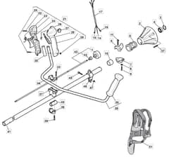 MB 2502 - 2010-2011 - 281421003/MO9 - Mountfield Brushcutter Handle Diagram