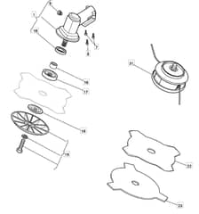 MB 28D - 2006-2007 - 283121003/MO6 - Mountfield Brushcutter Gear Head Diagram