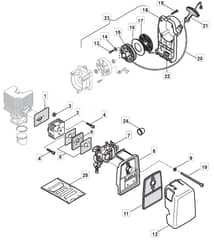 MB 28D - 2006-2007 - 283121003/MO6 - Mountfield Brushcutter Recoil Starter Diagram