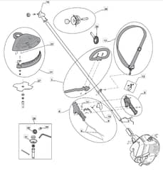 MB 3001 - 2008 - 281120003/MO8 - Mountfield Brushcutter Handle Diagram