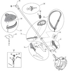 MB 3001 - 2010 - 281120003/MO9 - Mountfield Brushcutter Handle Diagram